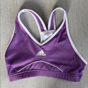 Adidas Purple Climalite Tech Sports Bra in XS